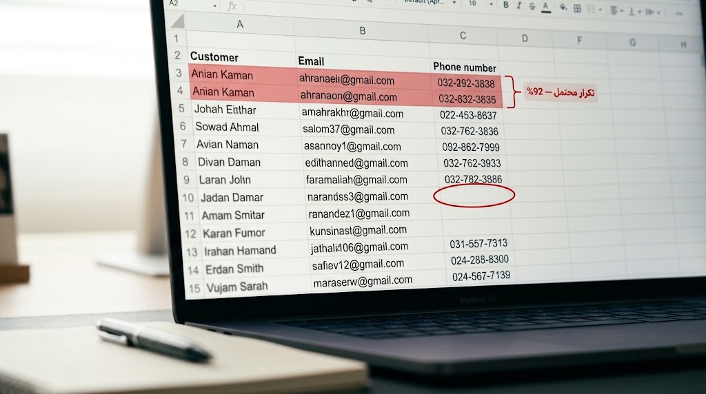 تنظيف قاعدة عملائك بالذكاء الاصطناعي: تكرار وبيانات ناقصة